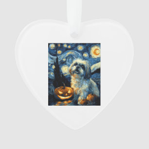 Chien Shih Tzu mignon citrouille Jack O Lantern Ha