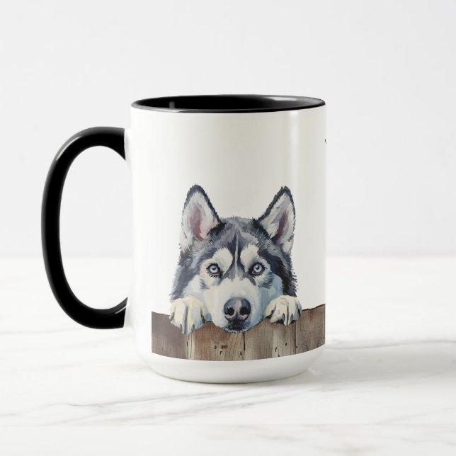 Chien sibérien Husky Mug (Gauche)