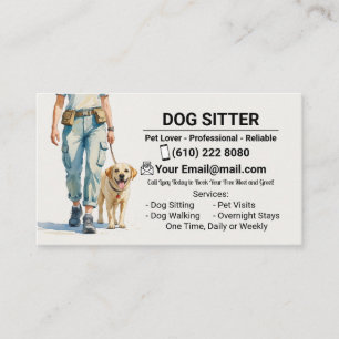 Chien Sitter Chien Walker Chien Carte de visite de