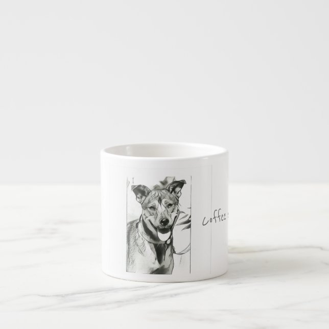 Chien souriant Espresso Mug (Devant)