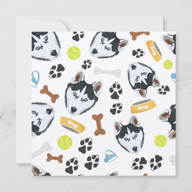 Chien souriant Husky (Devant)