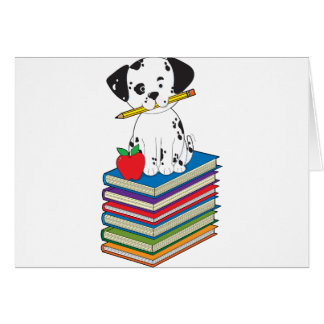 Chien sur des livres