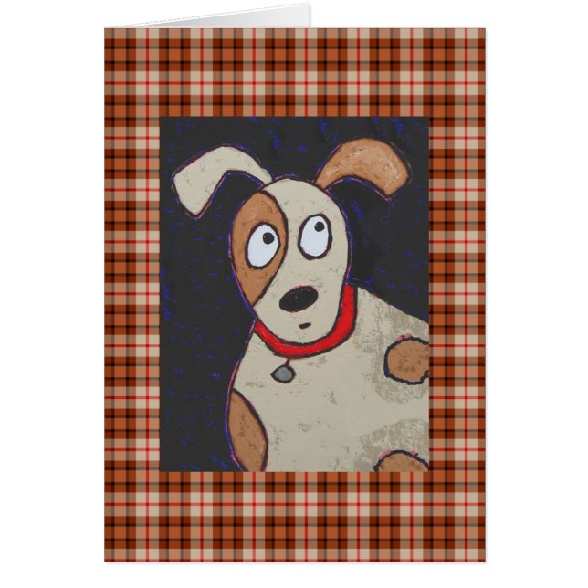 Chien sur la carte de plaid (Devant)