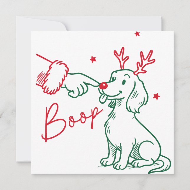 Chien teckel Boop de Noël (Devant)