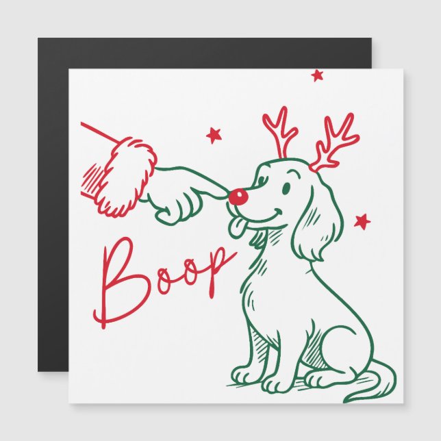 Chien teckel Boop de Noël (Devant / Derrière)