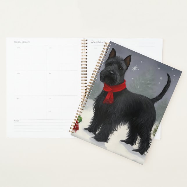 Chien Terrier Écossais dans la neige Noël (Devant avec enveloppe)