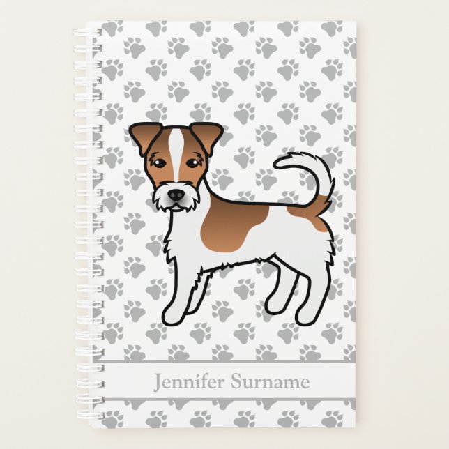 Chien Terrier Jack Russell à Poil Roux Brun & Nom (Devant)