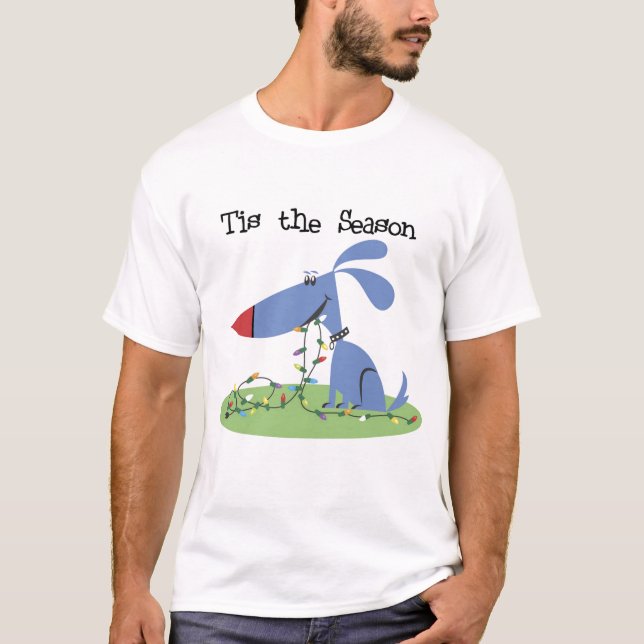 Chien Tis the Season Tshirts et cadeaux de vacance (Devant)