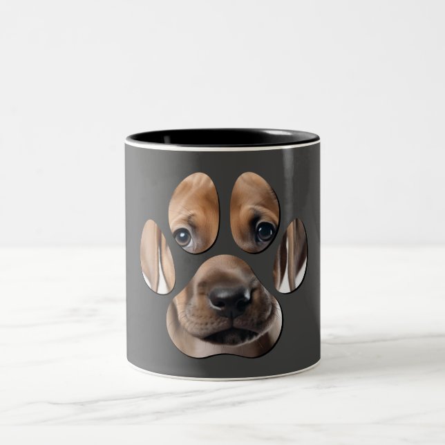 Chien Visage Chien Paw Coffee Mug (Centre)