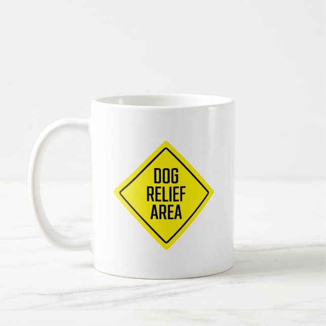 Chien Zone de secours Chien Potty Sign | Mug class (Gauche)