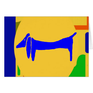 Chiens Abstraits Dachshund Bleus