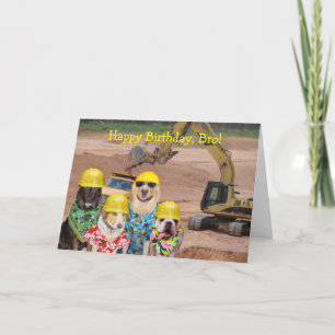 Chiens amusants Carte Thème de construction person