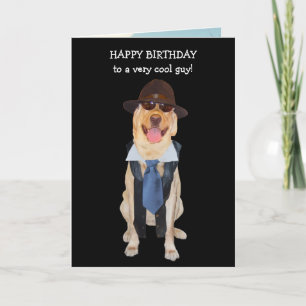 Chiens amusants masculins Carte d'anniversaire