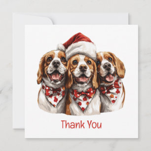 Chiens Beagle de Noël Merci