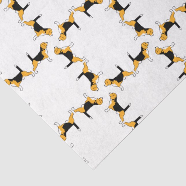 Chiens Beagle en papier de soie (Détail)