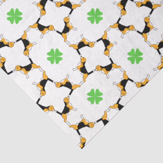 Chiens Beagle en papier de soie (Détail)