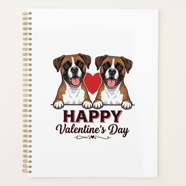 Chiens Boxer Joyeuse Saint-Valentin Vintage (Devant)