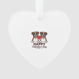 Chiens Boxer Joyeuse Saint-Valentin Vintage