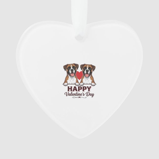 Chiens Boxer Joyeuse Saint-Valentin Vintage (devant)