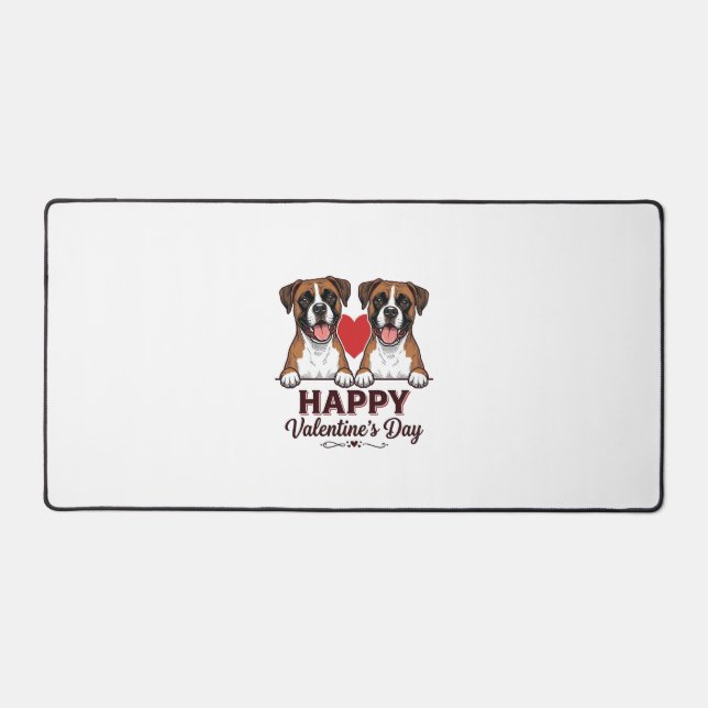 Chiens Boxers Joyeuse Saint-Valentin Vintage (Recto)