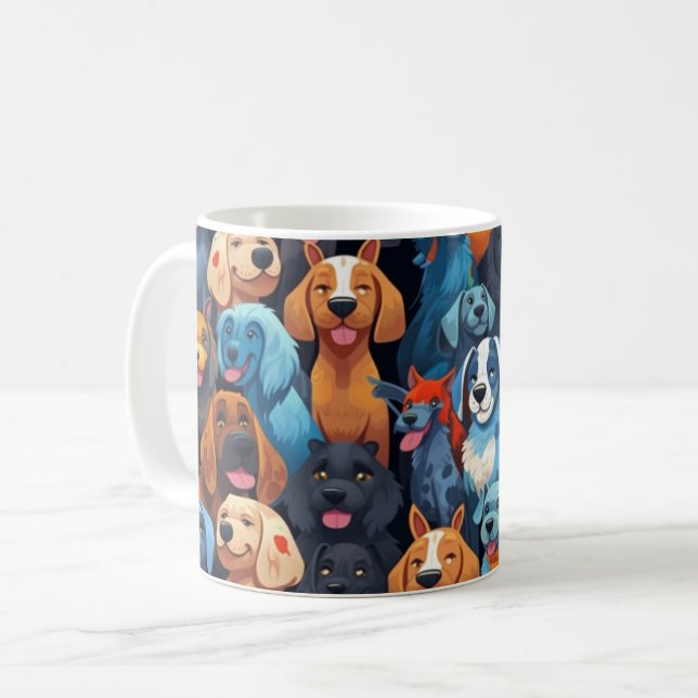 Chiens Café Mug (Devant gauche)