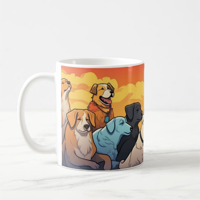 Chiens Café Mug (Gauche)
