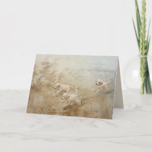 Chiens - Carte de vœux pliée