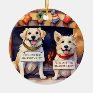 Chiens coquins Ornement de Noël