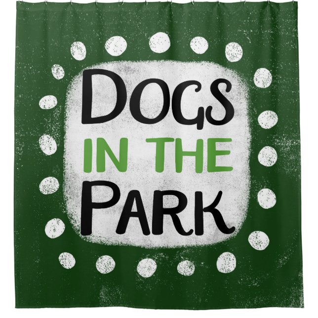 Chiens Dans Le Rideau De Douche Du Parc (Devant)