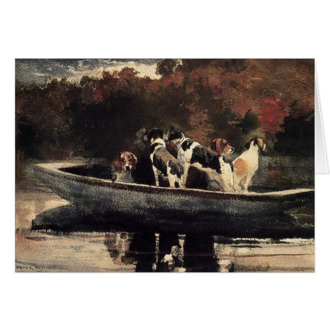 Chiens dans un bateau (Devant horizontal)