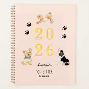 Chiens d'aquarelle mignons, chien de garde 2025 Pl