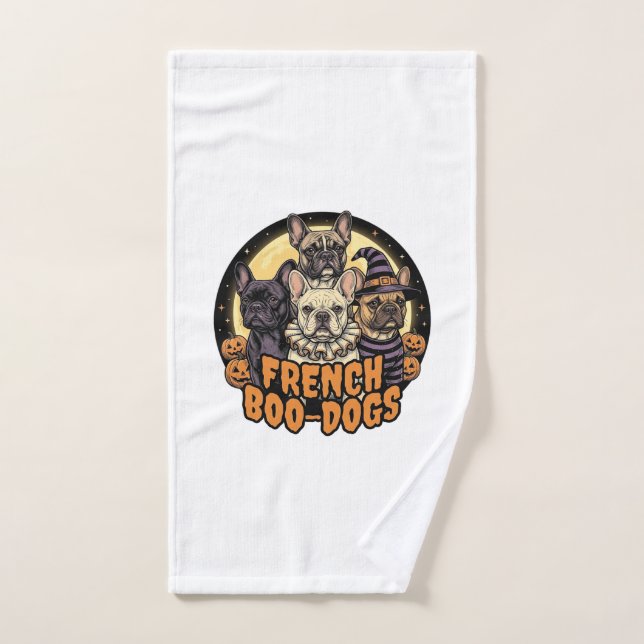 Chiens de bouh français Halloween Bouledogue franç (Serviette à main)