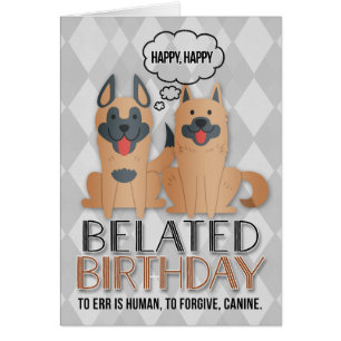 Chiens de caricatures adorables d'anniversaire
