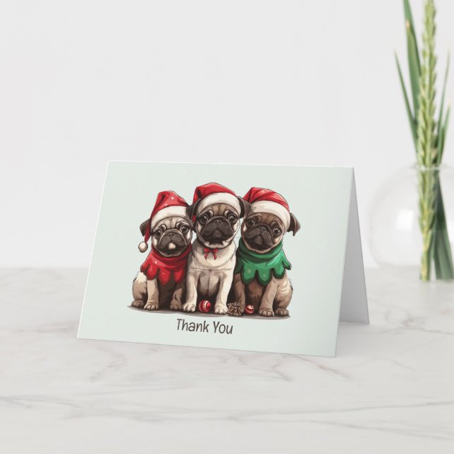 Chiens de Carlin de Noël Merci (Devant)