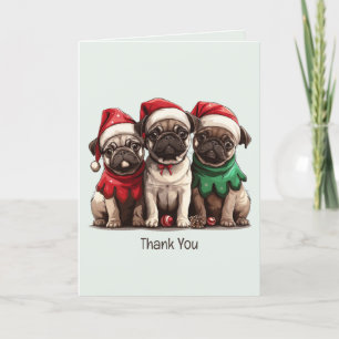 Chiens de Carlin de Noël Merci