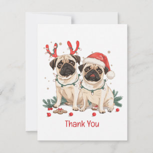 Chiens de Carlin de Noël Merci