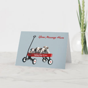 Chiens De Chien En Chien En Wagon Carte De Voeux