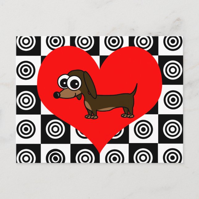 Chiens de coeur - Noir, Rouge, Blanc Carte Postale (Devant)