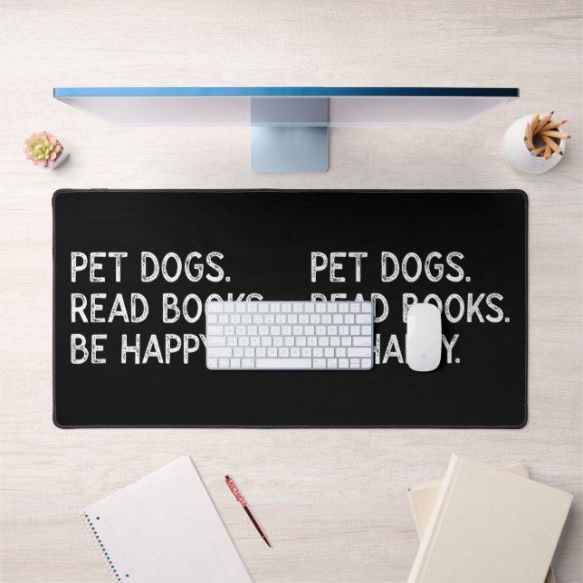Chiens de compagnie lisent des livres Soyez heureu (Bureau 1)