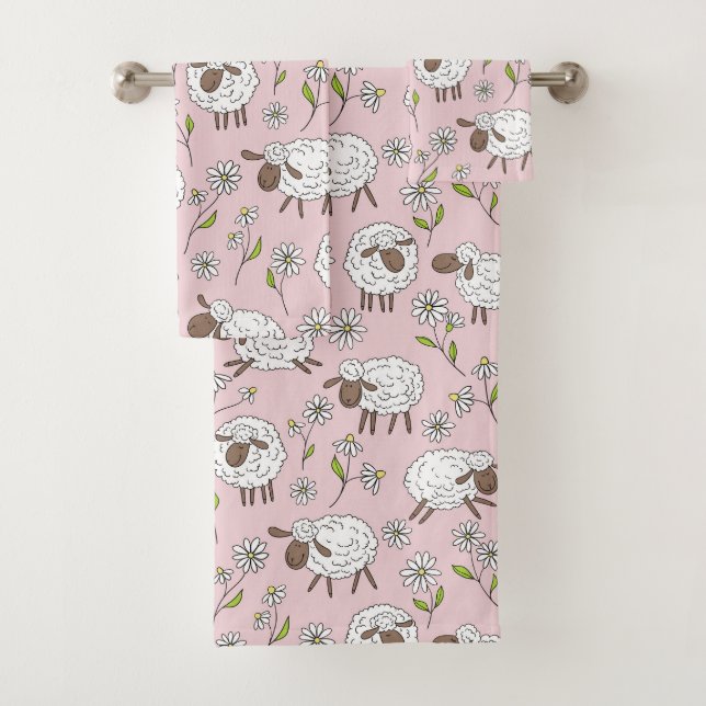 Chiens de comptage sur coton bonbon rose (En situation)