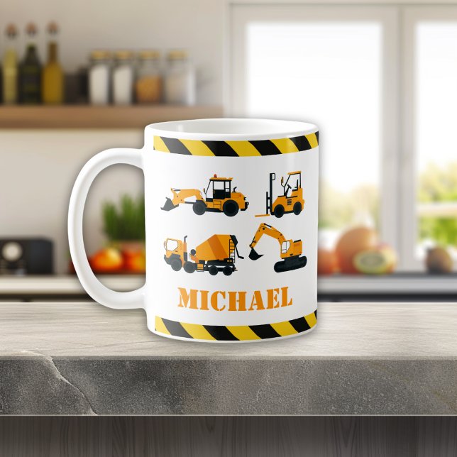 Chiens de construction garçons Mug personnalisé (Créateur téléchargé)