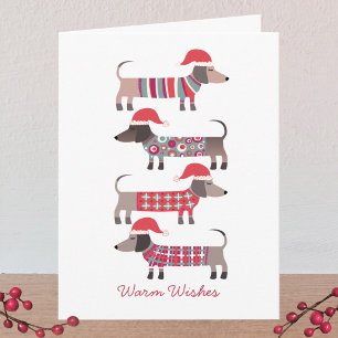 Chiens de Dachshund à Noël Chapeaux
