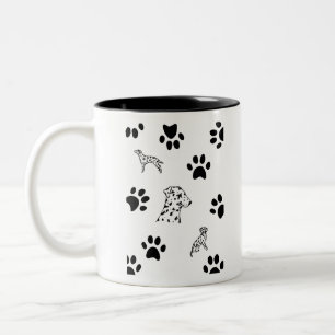 Chiens de Dalmation Chiens pattes Tasse à café à d
