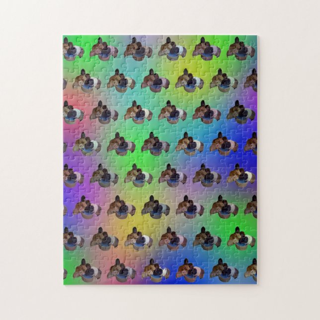 Chiens de Guinée arc-en-ciel, Puzzle (Vertical)