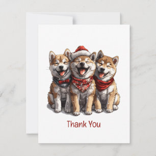 Chiens de Noël Merci Shiba Inu Père Noël