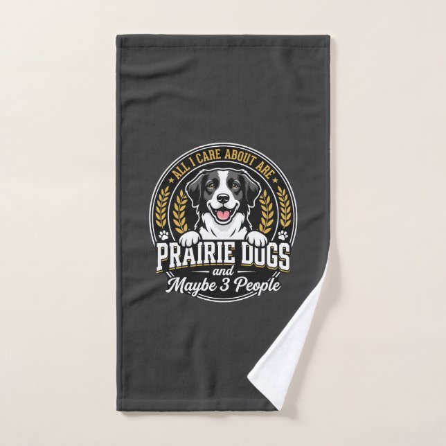Chiens de Prairie Peut-être 3 Personnes Conception (Serviette à main)