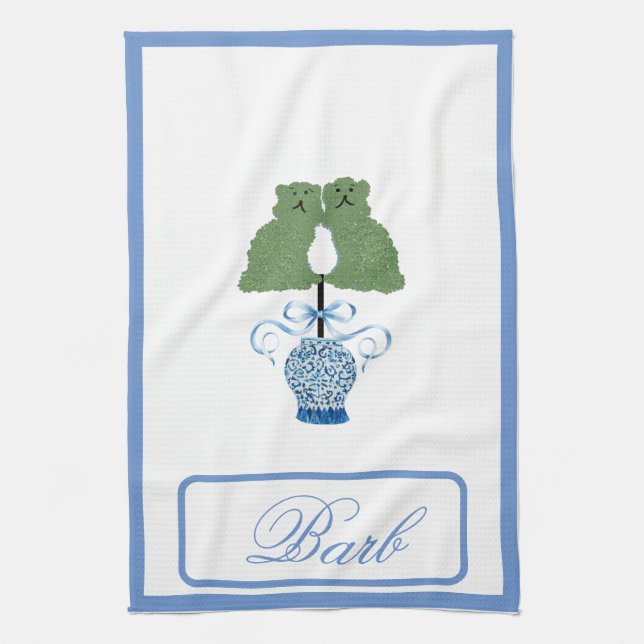 Chiens de Staffordshire Pickleball Décor Serviette (Vertical)