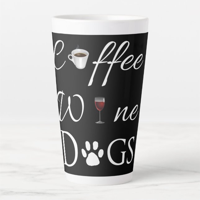 Chiens de vin de café Latte Mug (Devant)