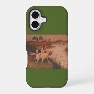Chiens d'oiseaux Olive foncé Vert iPhone 16 Coque