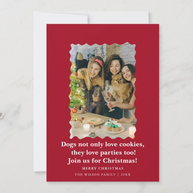 Chiens drôles et mignons disant carte de vœux de N (Devant)